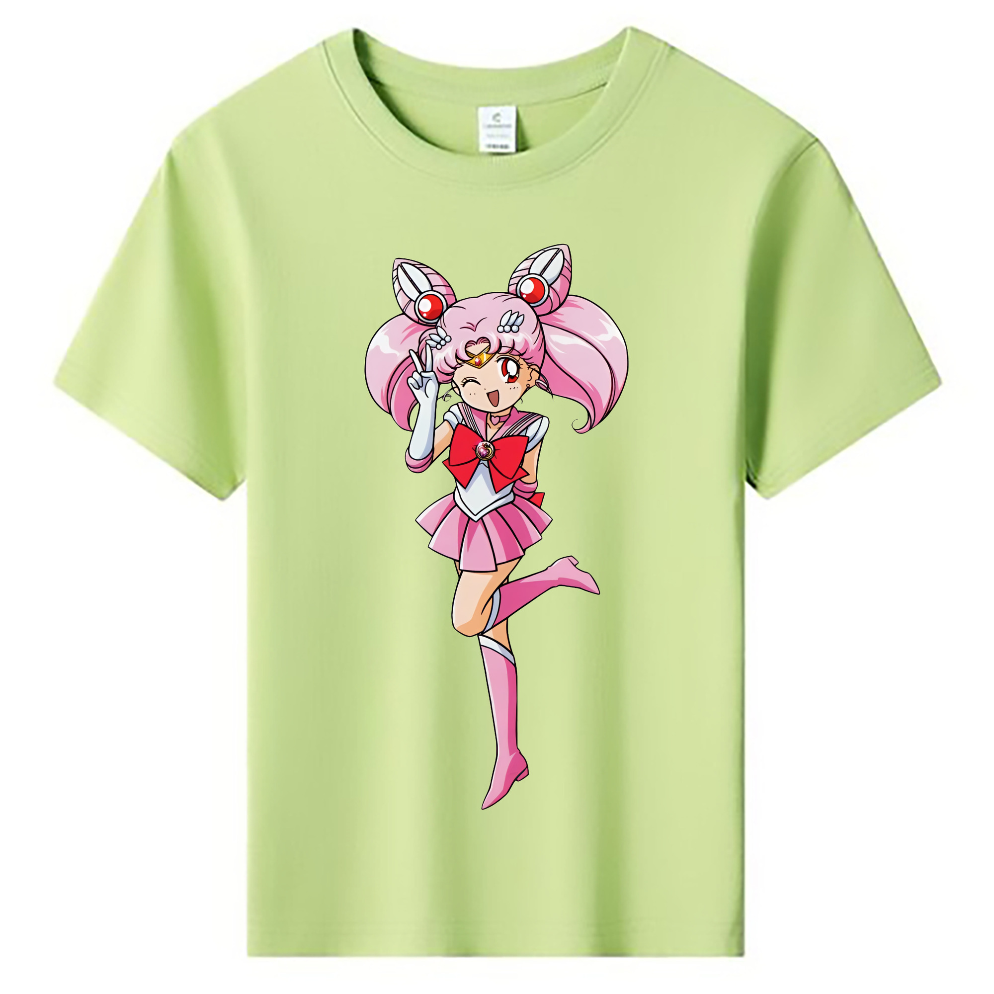（画像用） 美少女戦士セーラームーン ちびうさ Sailor Moon Chibiusa Tsukino Usagi Small Lady Serenity 綿100％キッズTシャツ（フロントプリント）
